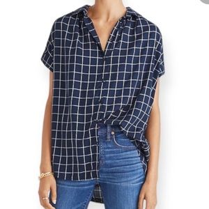 Madewell Central Shirt in Windowpane (xs)